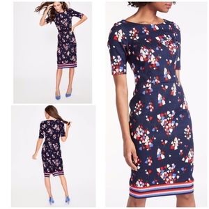 NWT Boden Tulip Floral Fleur Fitted Navy Dress 4